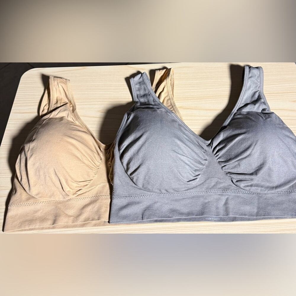 Comfort Colors Bra Duo in Gray and Tan